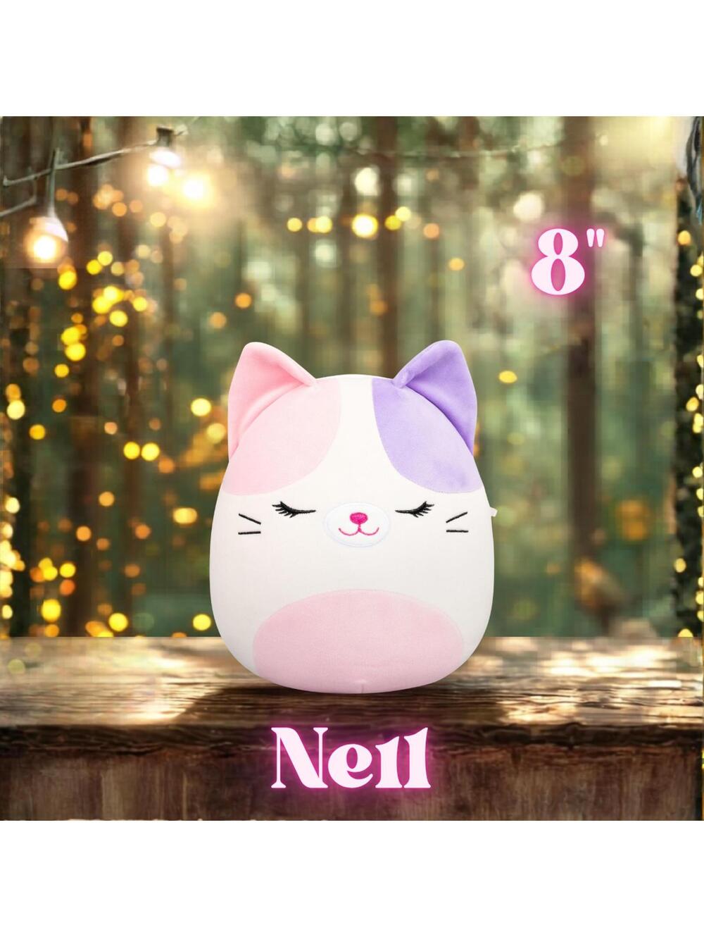 NWT Nell the Pink and Purple Cat Squishmallows